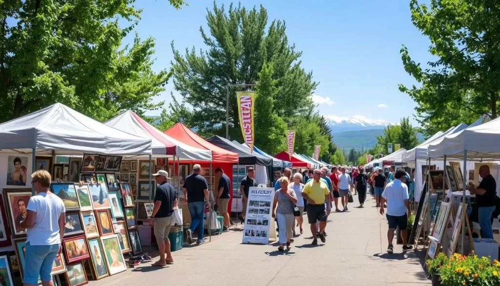Summerfest Arts Faire in Logan with art displays and visitors, Logan, Utah things to do Summerfest Arts Faire in Logan with art displays and visitors, Logan, Utah things to do