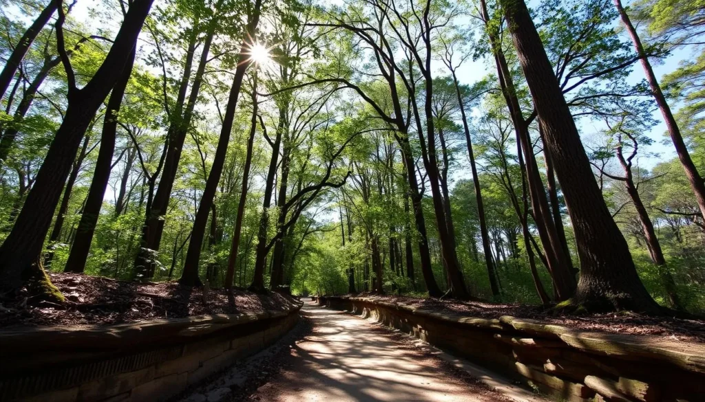 Sunken Trace section of the Natchez Trace Parkway near Port Gibson Mississippi Sunken Trace section of the Natchez Trace Parkway near Port Gibson Mississippi