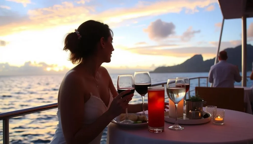 Sunset cruise in Tahiti with dinner and refreshments