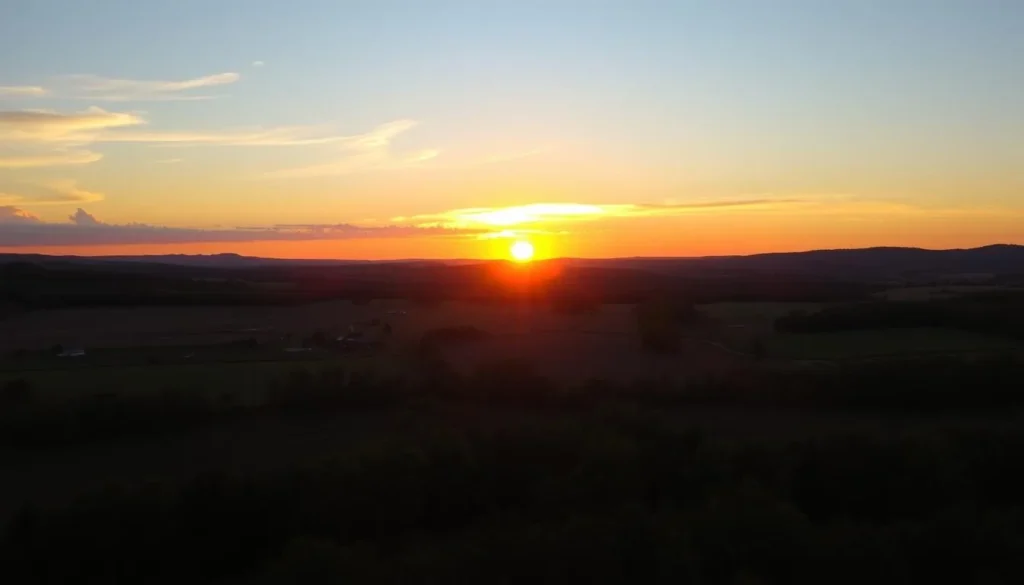 Sunset over Cortland County, New York countryside Sunset over Cortland County, New York countryside