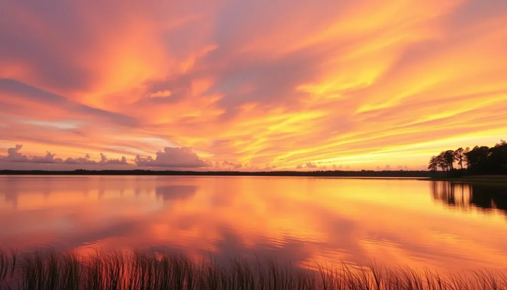 Sunset over Lake Panasoffkee in Sumter County Florida Sunset over Lake Panasoffkee in Sumter County Florida