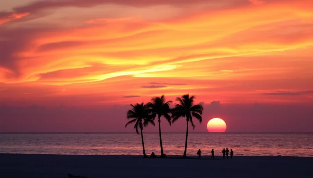 Sunset over the Gulf of Mexico in Collier County Florida
