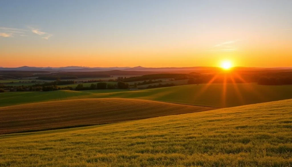 Sunset over the countryside in Washington County New York Sunset over the countryside in Washington County New York
