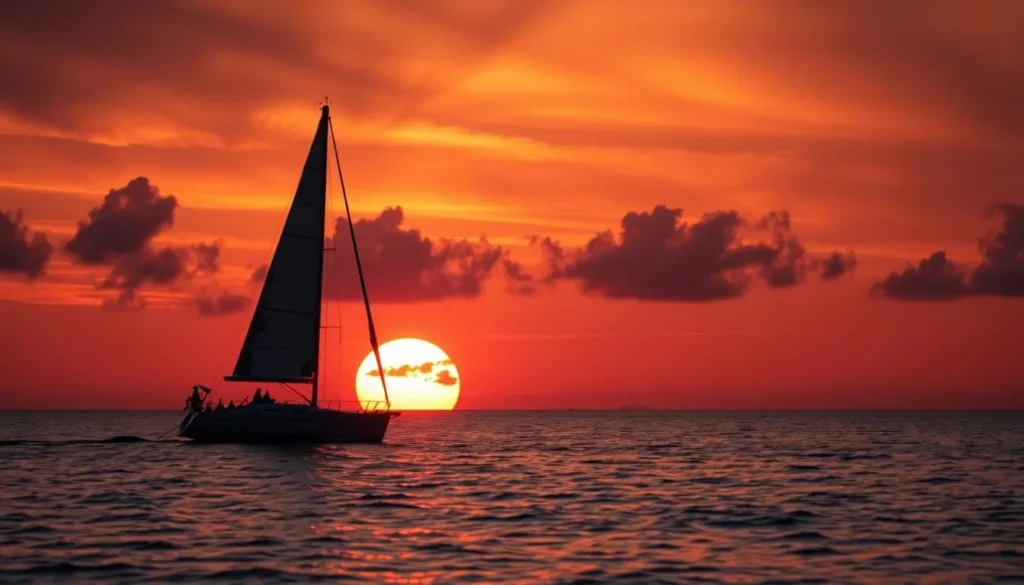 Sunset sailing cruise off the coast of Pinellas County Florida Sunset sailing cruise off the coast of Pinellas County Florida