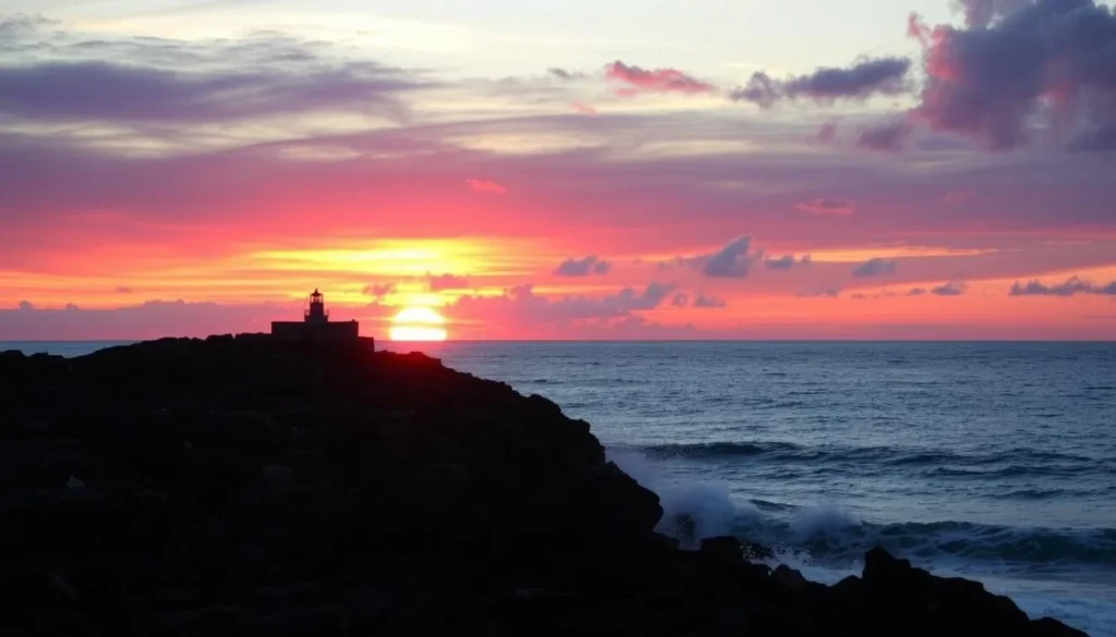 Sunset view from Cape Irizaki, the westernmost point of Japan Sunset view from Cape Irizaki, the westernmost point of Japan