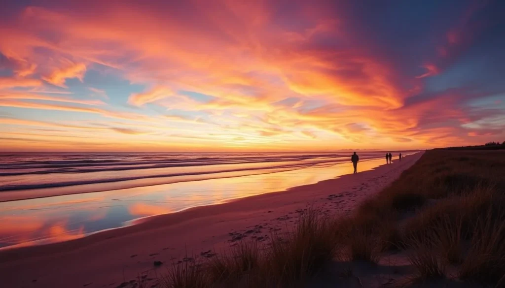Sunset view of Race Point Beach in Provincetown Massachusetts with colorful sky and ocean Sunset view of Race Point Beach in Provincetown Massachusetts with colorful sky and ocean