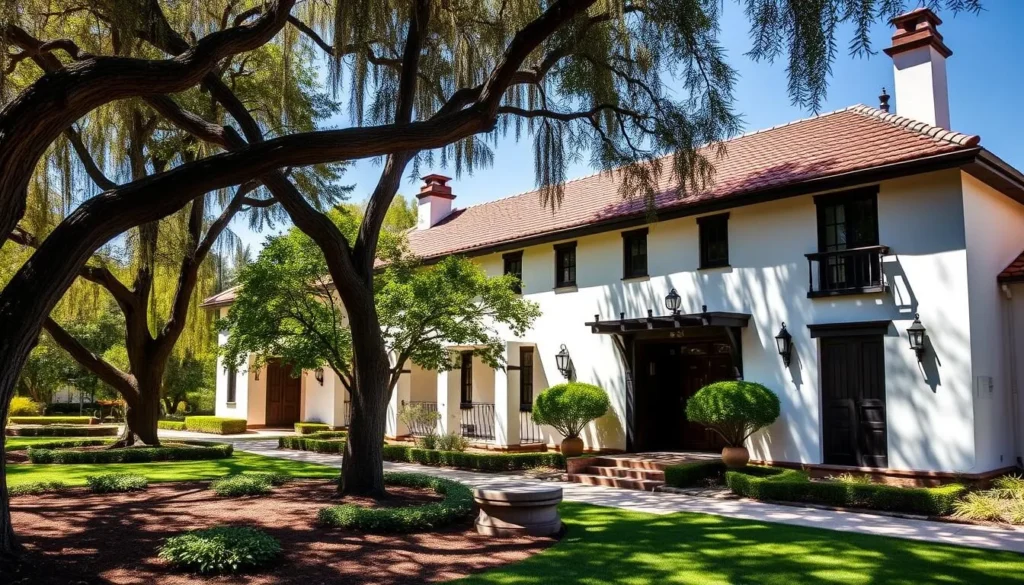 Tao House at Eugene O'Neill National Historic Site in Danville, Contra Costa County with Spanish colonial architecture Tao House at Eugene O'Neill National Historic Site in Danville, Contra Costa County with Spanish colonial architecture