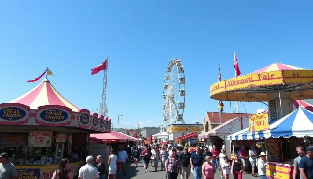 The Great Allentown Fair with rides, games and entertainment, a popular seasonal thing to do The Great Allentown Fair with rides, games and entertainment, a popular seasonal thing to do