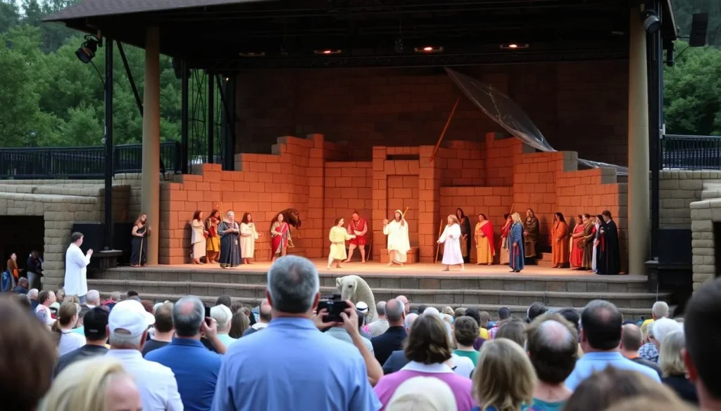 The Great Passion Play performance, a popular Eureka Springs Arkansas things to do for visitors The Great Passion Play performance, a popular Eureka Springs Arkansas things to do for visitors
