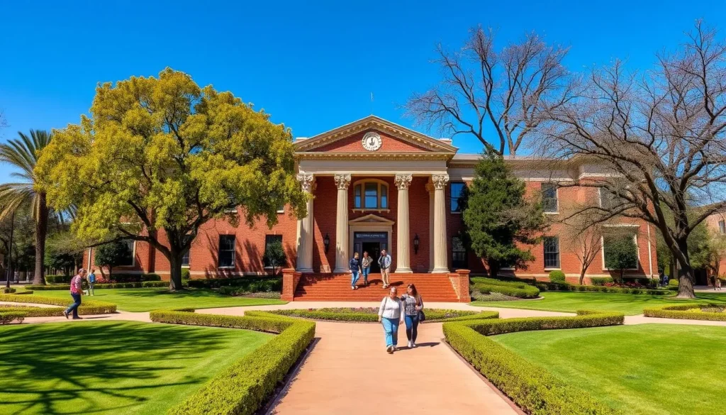 The Haggin Museum in Stockton, San Joaquin County, with its impressive architecture and surrounding gardens The Haggin Museum in Stockton, San Joaquin County, with its impressive architecture and surrounding gardens