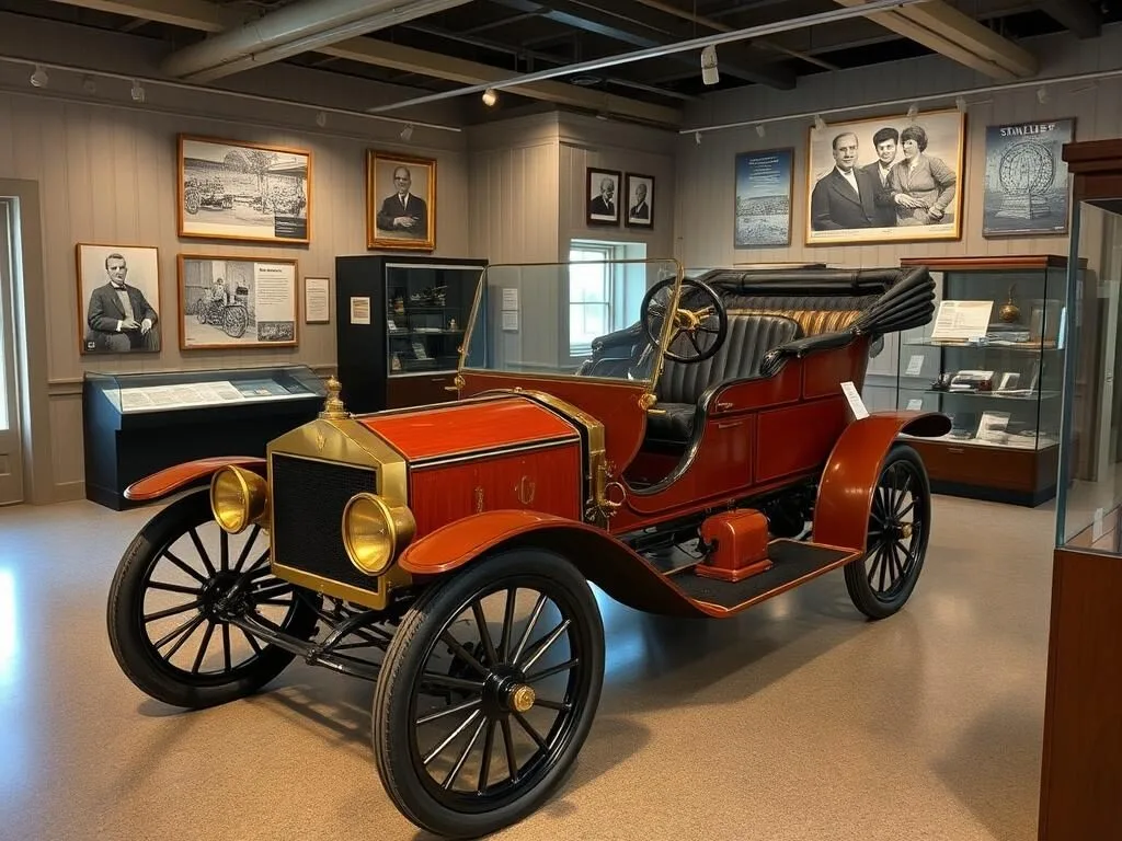 The Stanley Museum in Kingfield showcasing vintage Stanley Steamer automobiles The Stanley Museum in Kingfield showcasing vintage Stanley Steamer automobiles