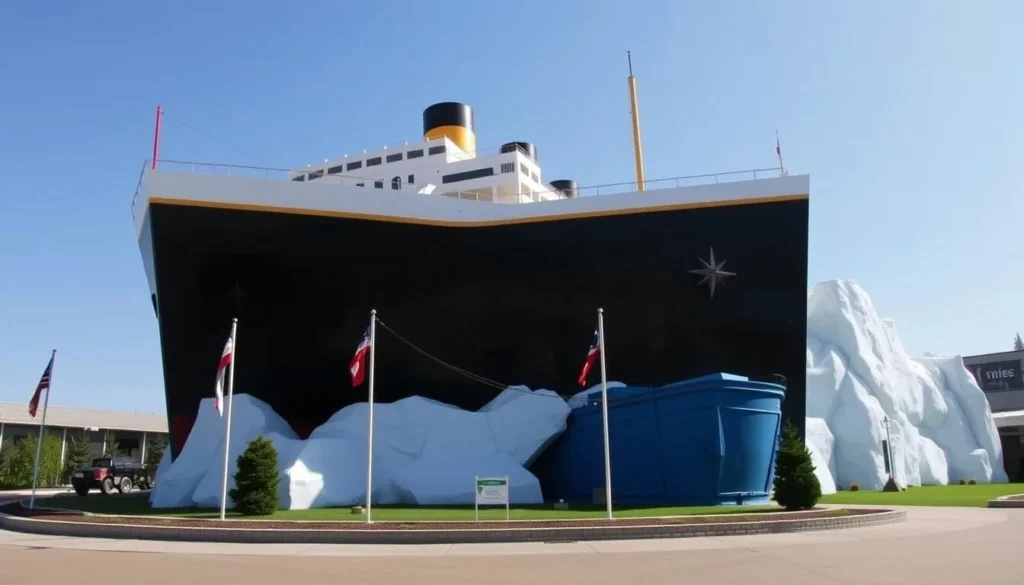 The Titanic Museum in Pigeon Forge with its distinctive ship-shaped exterior The Titanic Museum in Pigeon Forge with its distinctive ship-shaped exterior