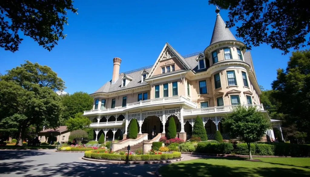 The historic Crescent Hotel in Eureka Springs Arkansas, a popular attraction for things to do The historic Crescent Hotel in Eureka Springs Arkansas, a popular attraction for things to do