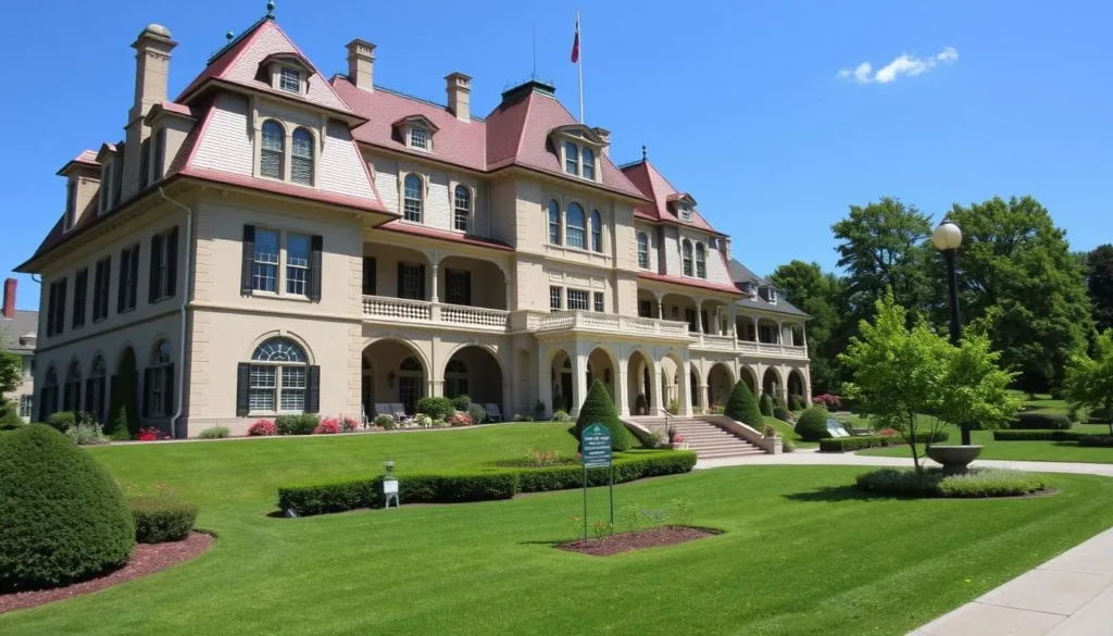 The historic Otesaga Resort Hotel overlooking Otsego Lake in Cooperstown The historic Otesaga Resort Hotel overlooking Otsego Lake in Cooperstown
