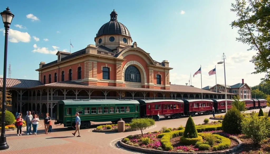 The iconic Chattanooga Choo Choo with its restored vintage train cars The iconic Chattanooga Choo Choo with its restored vintage train cars