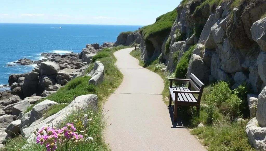 The scenic Marginal Way path in Ogunquit with ocean views