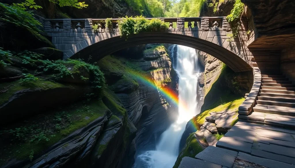 The stunning gorge and waterfalls at Watkins Glen State Park, a top Schuyler County, New York thing to do The stunning gorge and waterfalls at Watkins Glen State Park, a top Schuyler County, New York thing to do