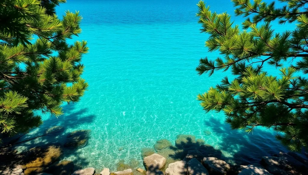 The unique blue-green waters of Green Lakes State Park in Onondaga County The unique blue-green waters of Green Lakes State Park in Onondaga County