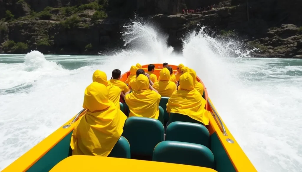Thrilling Whirlpool Jet Boat Tour navigating the rapids of the Niagara River in Niagara County, New York Thrilling Whirlpool Jet Boat Tour navigating the rapids of the Niagara River in Niagara County, New York