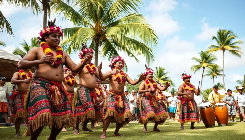 Traditional Tokelauan dance performance in Fakaofo Traditional Tokelauan dance performance in Fakaofo