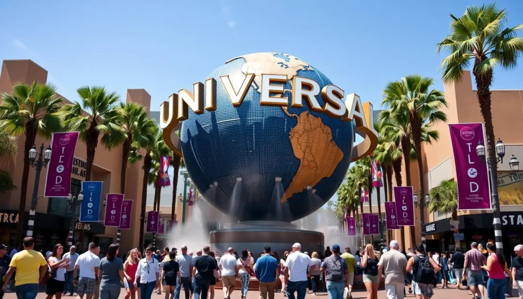 Universal Studios Hollywood entrance in Los Angeles County California Universal Studios Hollywood entrance in Los Angeles County California