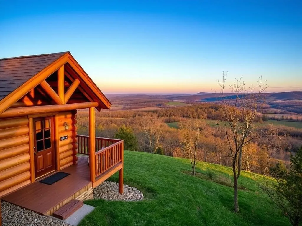 Vacation rental cabin near Galena with scenic countryside views Vacation rental cabin near Galena with scenic countryside views