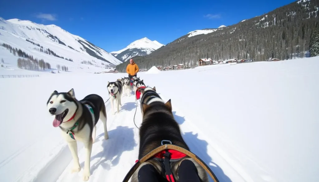 Val d'Isère husky dog sledding experience