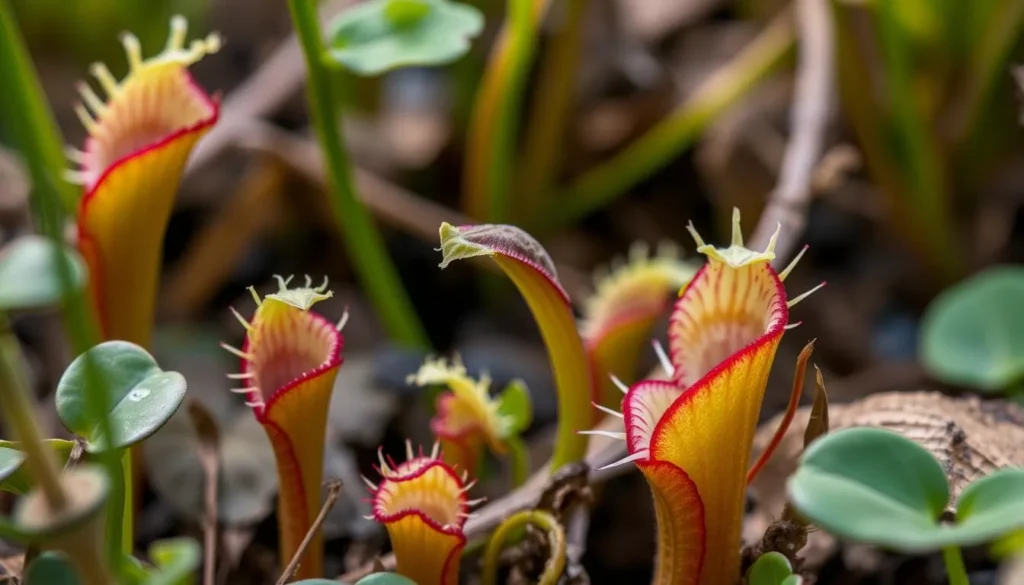 Venus flytraps growing in their natural habitat at Carolina Beach State Park in Wilmington North Carolina Venus flytraps growing in their natural habitat at Carolina Beach State Park in Wilmington North Carolina