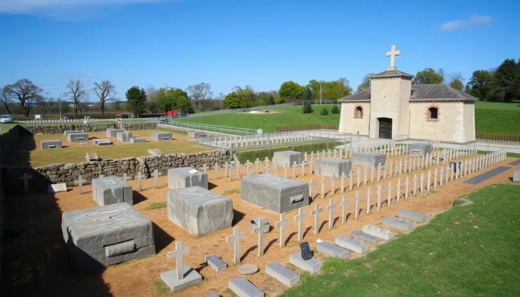 Verdun Battlefield memorial with preserved trenches and the Douaumont Ossuary