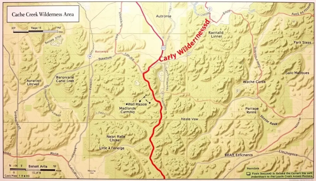 View map of Cache Creek Wilderness Area location