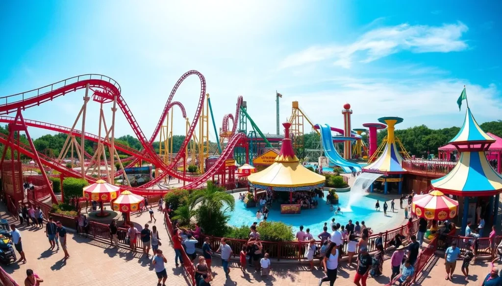 VinWonders Phu Quoc amusement park with roller coasters and water rides