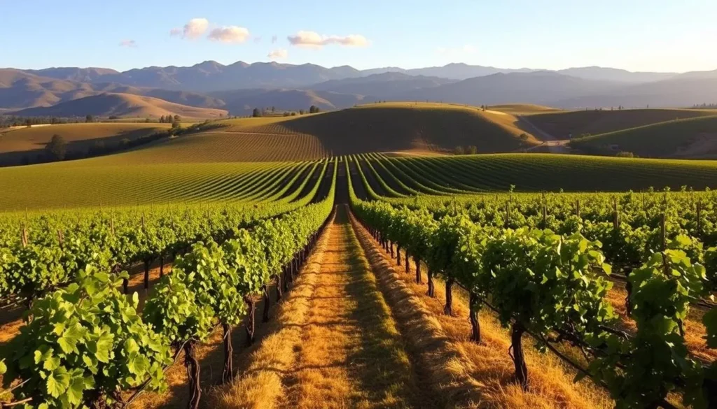 Vineyard with mountain views in El Dorado County wine country Vineyard with mountain views in El Dorado County wine country