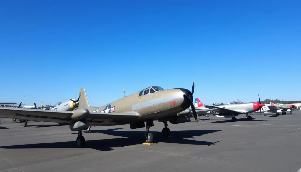 Vintage military aircraft display at Castle Air Museum in Merced County California Vintage military aircraft display at Castle Air Museum in Merced County California