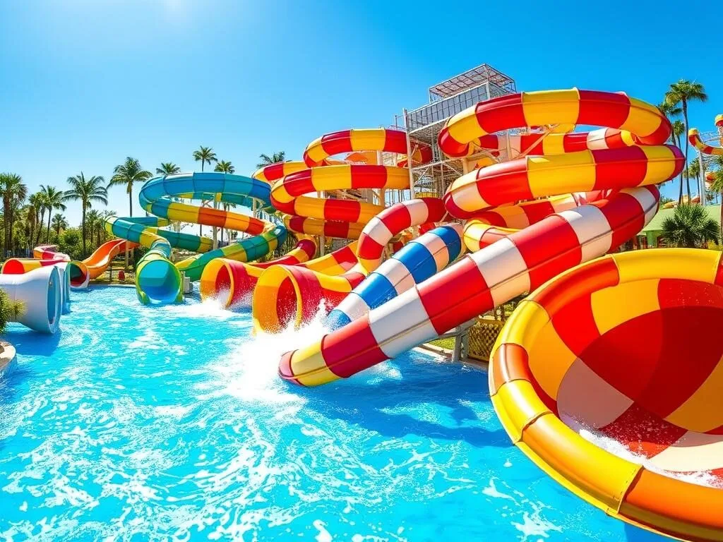 Water slides at Rapids Water Park in Palm Beach County Florida Water slides at Rapids Water Park in Palm Beach County Florida