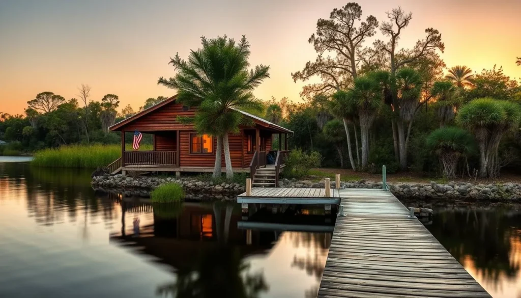 Waterfront cabin accommodation on the St. Johns River in Putnam County Waterfront cabin accommodation on the St. Johns River in Putnam County