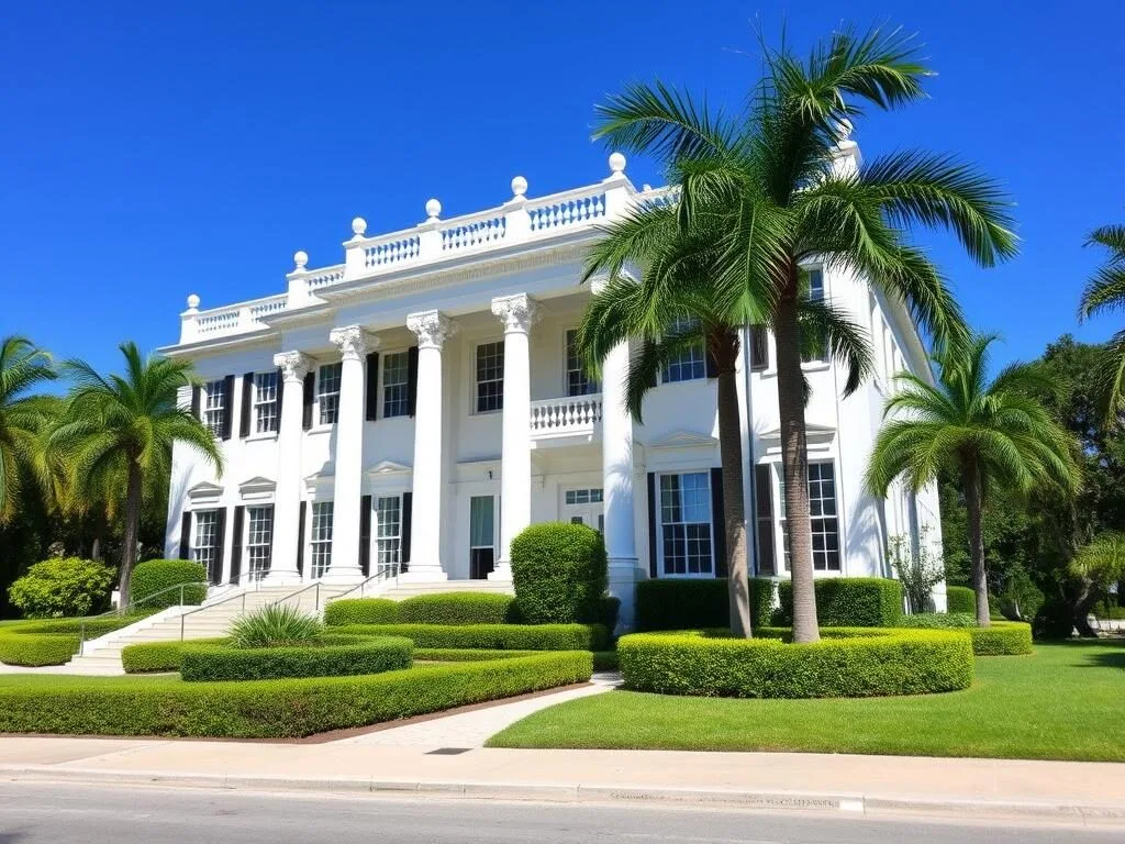 Whitehall mansion at the Flagler Museum in Palm Beach County Florida Whitehall mansion at the Flagler Museum in Palm Beach County Florida