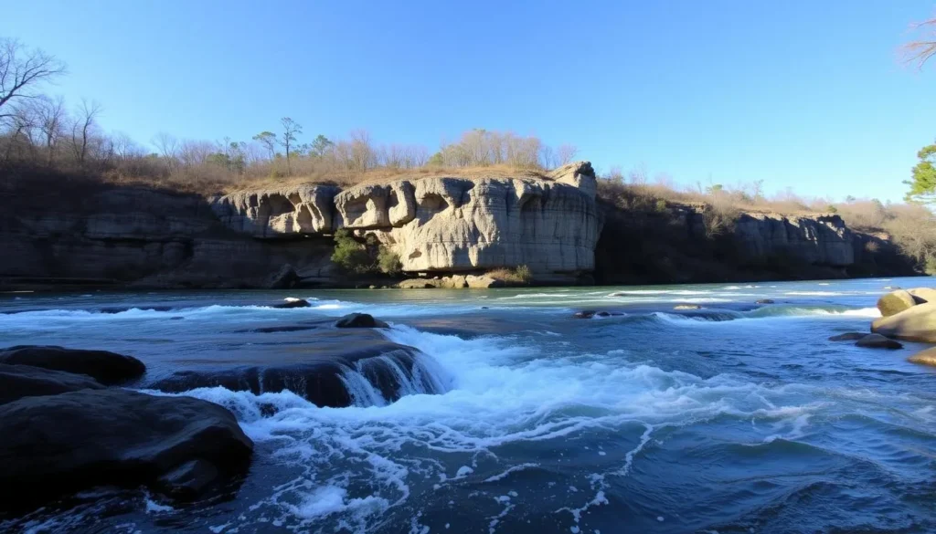 Whitewater rapids at Big Shoals State Park on the Suwannee River in Columbia County Florida Whitewater rapids at Big Shoals State Park on the Suwannee River in Columbia County Florida