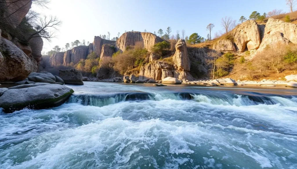 Whitewater rapids at Big Shoals State Park on the Suwannee River in Hamilton County Florida Whitewater rapids at Big Shoals State Park on the Suwannee River in Hamilton County Florida