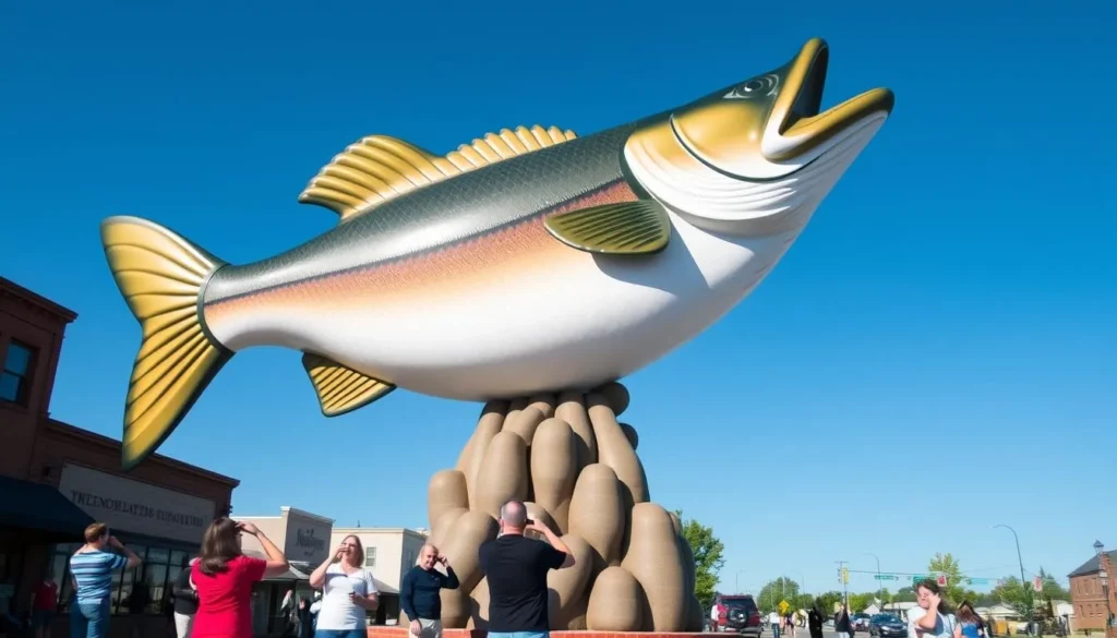 Willie Walleye statue in Baudette, Lake of the Woods Minnesota Willie Walleye statue in Baudette, Lake of the Woods Minnesota