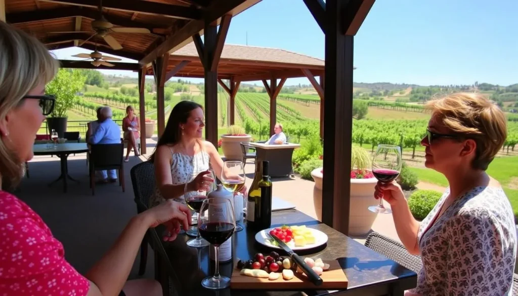 Wine tasting at Ironstone Vineyards in Calaveras County California with vineyard views Wine tasting at Ironstone Vineyards in Calaveras County California with vineyard views