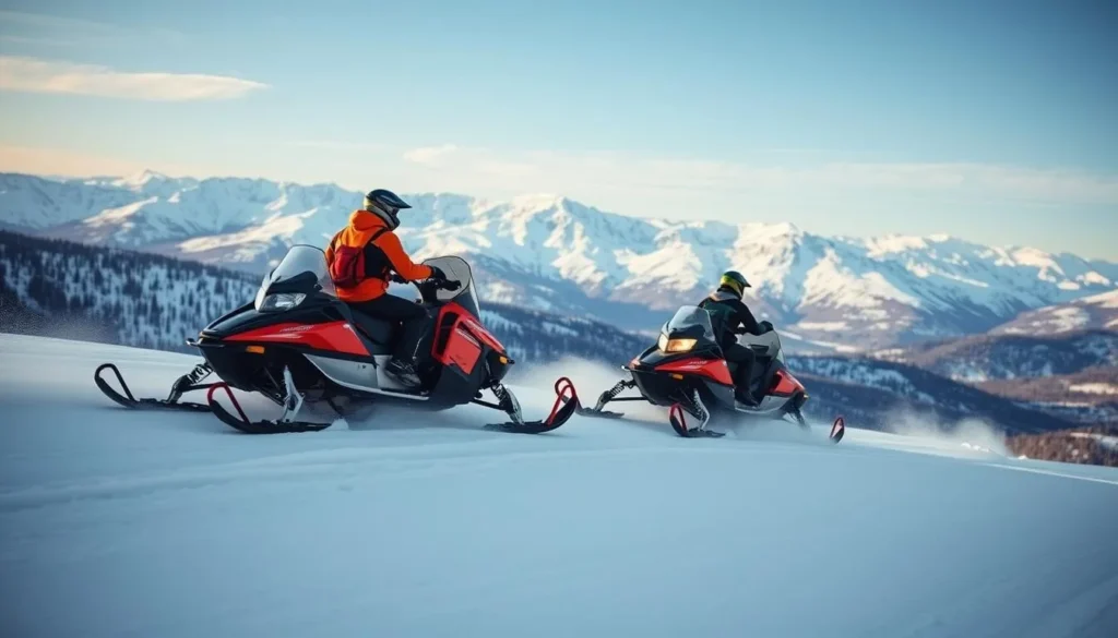 Winter snowmobiling near Brigham City Utah Winter snowmobiling near Brigham City Utah