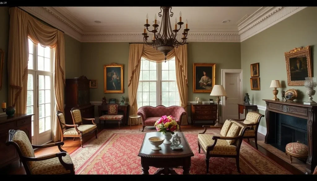 Winterthur Museum's period rooms with antique furniture and decorative arts in Wilmington Delaware Winterthur Museum's period rooms with antique furniture and decorative arts in Wilmington Delaware