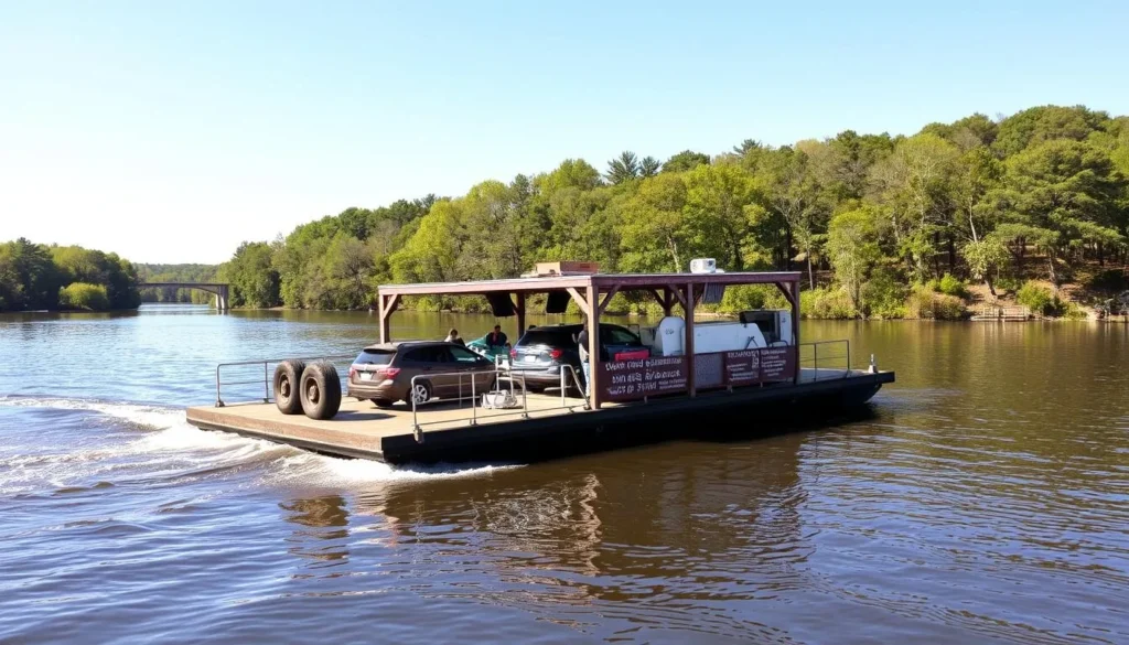 Woodland Ferry crossing the Nanticoke River near Bethel, Delaware Woodland Ferry crossing the Nanticoke River near Bethel, Delaware
