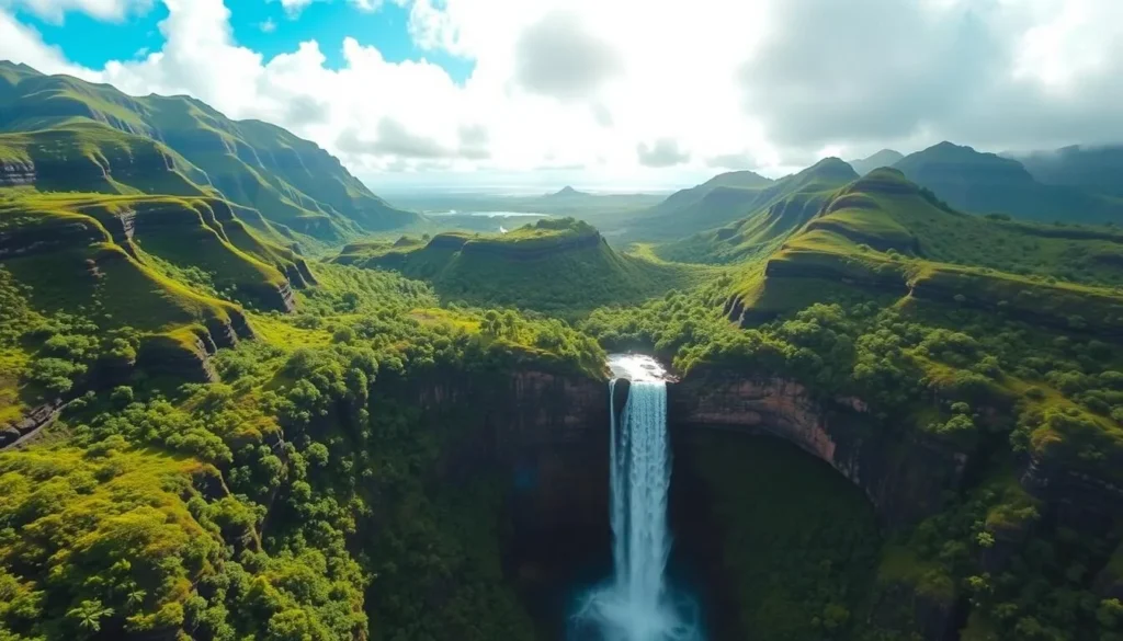 helicopter tour over Pu'uka'oku Falls Molokai