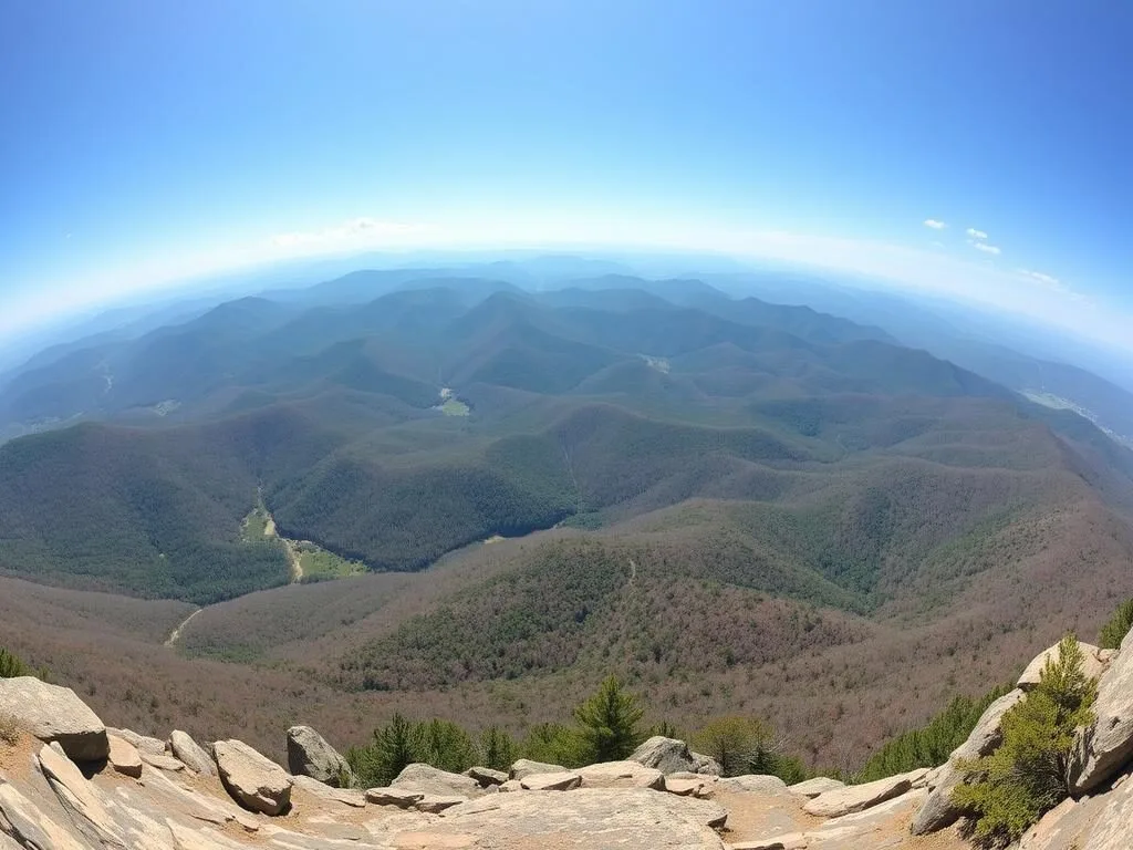 360-degree view from Brasstown Bald, Georgia's highest peak at 4,784 feet