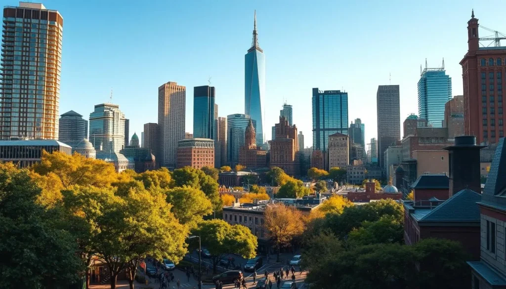 A bustling cityscape of Manhattan's diverse neighborhoods, bathed in warm, golden light. Skyscrapers reach skyward against a clear, azure backdrop, their reflective glass facades mirroring the vibrant energy below. In the foreground, tree-lined avenues wind through eclectic neighborhoods, each with its own distinct character - from the historic brownstones of the West Village to the high-end boutiques of SoHo, the trendy lofts of TriBeCa to the iconic landmarks of Midtown. People stroll leisurely, capturing the spirit of the city with their diverse styles and activities. A cinematic, wide-angle lens captures the dynamism and diversity of Manhattan's urban tapestry. A bustling cityscape of Manhattan's diverse neighborhoods, bathed in warm, golden light. Skyscrapers reach skyward against a clear, azure backdrop, their reflective glass facades mirroring the vibrant energy below. In the foreground, tree-lined avenues wind through eclectic neighborhoods, each with its own distinct character - from the historic brownstones of the West Village to the high-end boutiques of SoHo, the trendy lofts of TriBeCa to the iconic landmarks of Midtown. People stroll leisurely, capturing the spirit of the city with their diverse styles and activities. A cinematic, wide-angle lens captures the dynamism and diversity of Manhattan's urban tapestry.