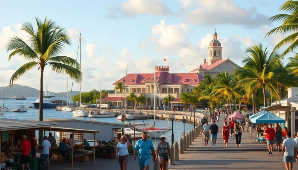 A bustling harbor town nestled in the heart of the Kingdom of Tonga, Nuku'alofa's picturesque waterfront showcases vibrant Polynesian culture. Capture the lively marketplace filled with local vendors selling fresh produce, handicrafts, and traditional delicacies. In the distance, observe the stately royal palace and iconic Sia'atoutai Theological College, their grand architecture bathed in warm, golden sunlight. Stroll along the palm-lined promenade, where friendly locals and tourists mingle, creating a convivial atmosphere. Sailboats and fishing vessels dot the calm, azure waters of the harbor, reflecting the tranquil island ambiance. Immerse yourself in the charming sights, sounds, and flavors that make Nuku'alofa a truly captivating destination.