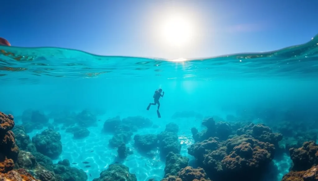 A crystalline azure sea shimmers beneath the warm Caribbean sun, as a lone diver gracefully descends into the vibrant, kaleidoscopic world of Andros Island's renowned underwater realm. Swaying schools of tropical fish dart amidst the intricate coral formations, while beams of light filter through the shallow depths, casting a mesmerizing glow upon the scene. Capture the serenity and splendor of this natural wonder, where the boundaries between land and sea blur, inviting the viewer to immerse themselves in the captivating allure of Andros Island's aquatic paradise. A crystalline azure sea shimmers beneath the warm Caribbean sun, as a lone diver gracefully descends into the vibrant, kaleidoscopic world of Andros Island's renowned underwater realm. Swaying schools of tropical fish dart amidst the intricate coral formations, while beams of light filter through the shallow depths, casting a mesmerizing glow upon the scene. Capture the serenity and splendor of this natural wonder, where the boundaries between land and sea blur, inviting the viewer to immerse themselves in the captivating allure of Andros Island's aquatic paradise.