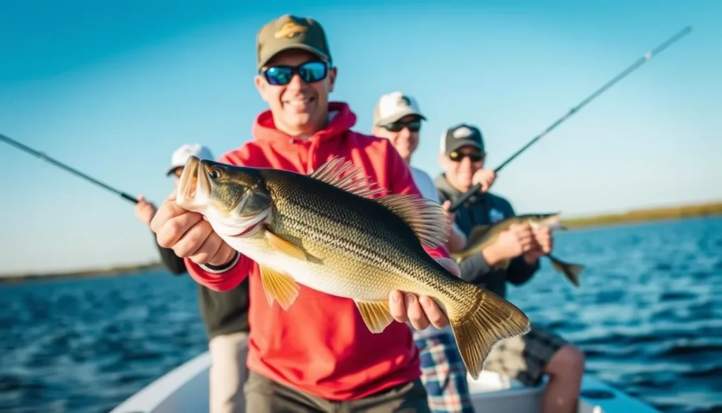 A fishing charter on Lake Toho, with anglers catching Largemouth Bass and Crappies.