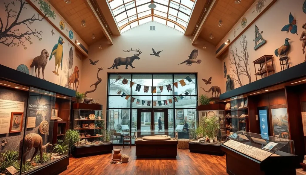 A picture of the Museum of York County, featuring exhibits on the natural and cultural history of the region.